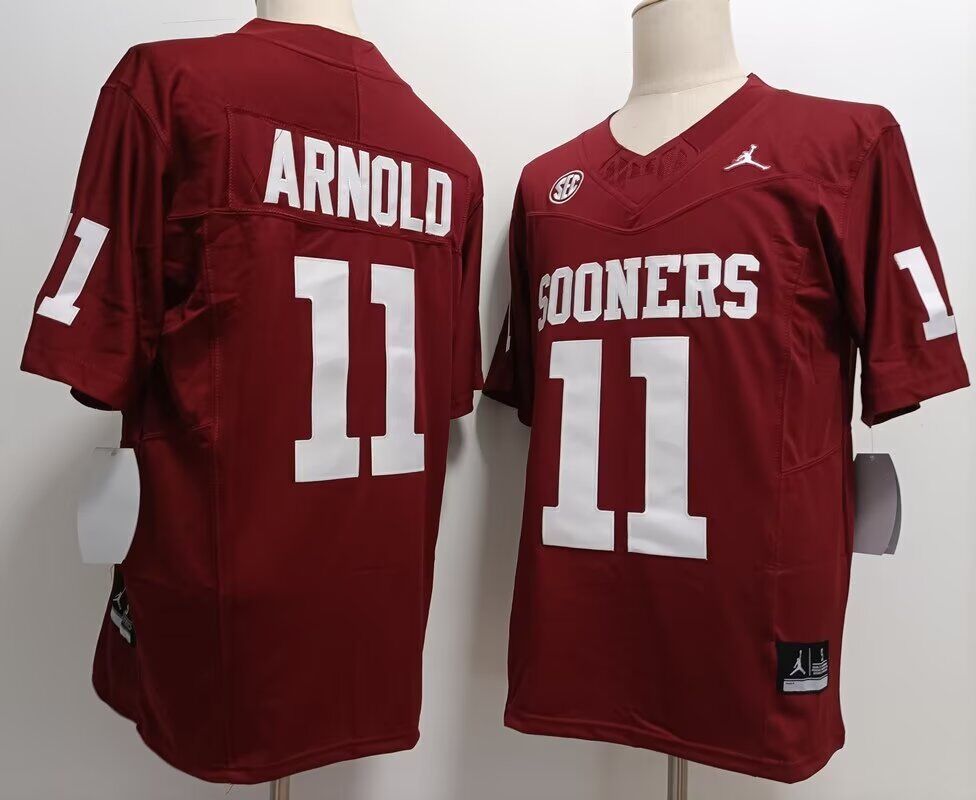 NCAA 2024 Men Oklahoma Sooners #11 Arnold red jerseys